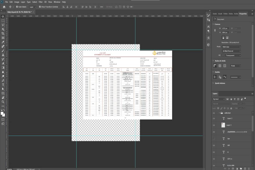 Modèle Word et PDF de relevé de compte de la Banque Misr en Égypte template Modèle Word et PDF de relevé de compte de la Banque Misr en Égypte template